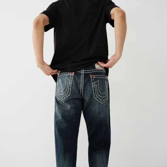 TRUE RELIGION RICKY SUPER T STITCH STRAIGHT JEAN SZ32 - Picture 2 of 7